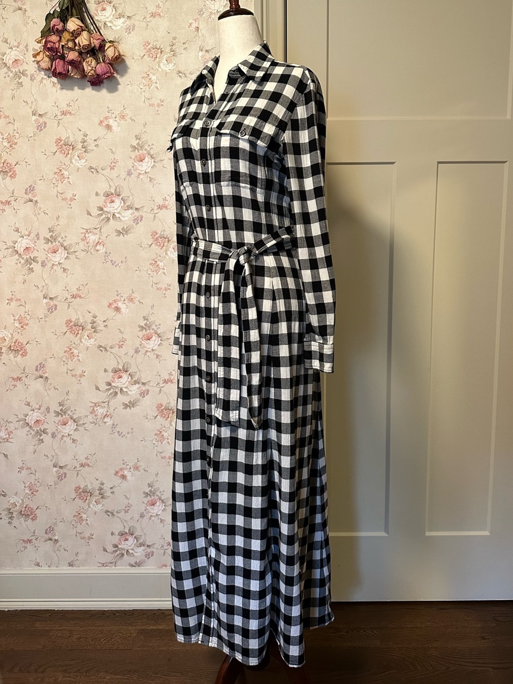 Polo Ralph Lauren Buffalo Long Sleeve Maxi Dress Size 2 - Picture 3 of 16